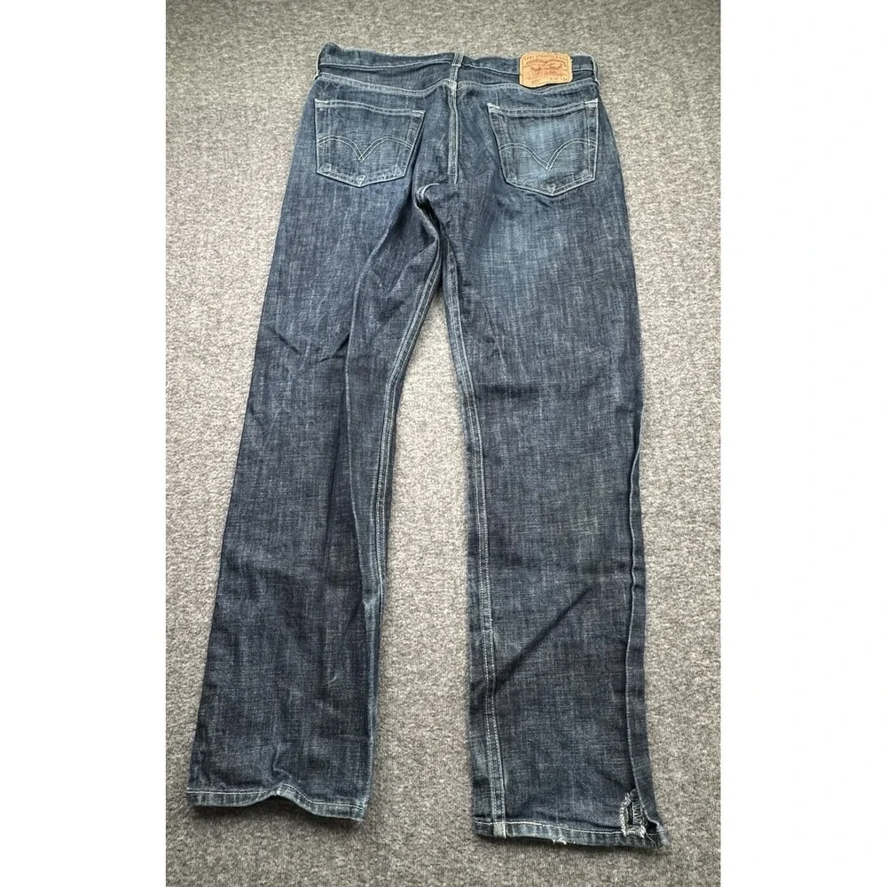 Levi's 501XX Jeans Mens Sz 36x34 Fit 36x31 Button Fly Straight Distressed